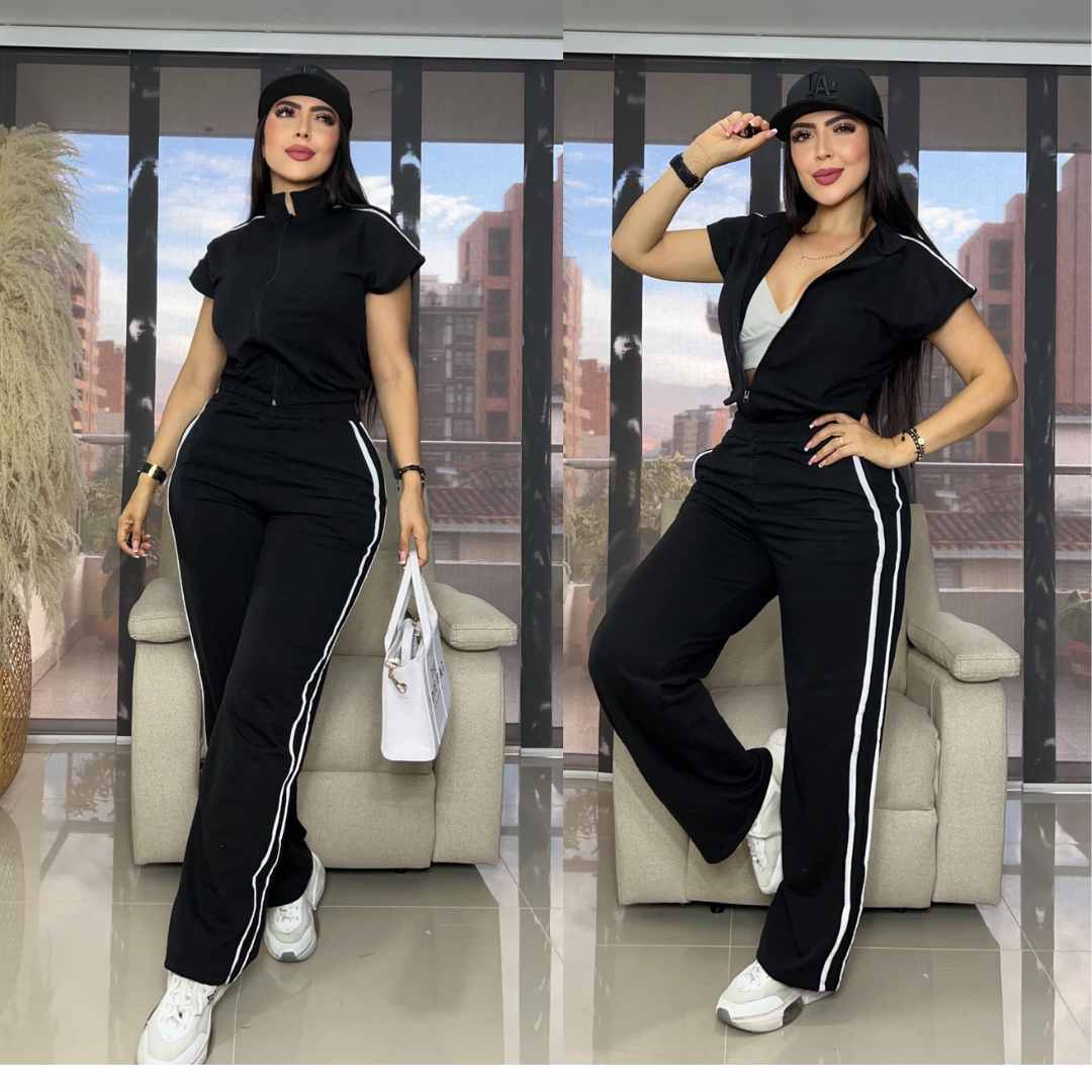 Conjunto Pantalón + Chaleco Burda Licrada👗