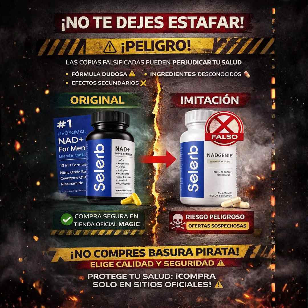 SELERD NAD+ For Men Complex (60 Cáps) – Vitalidad Masculina Total ⚡