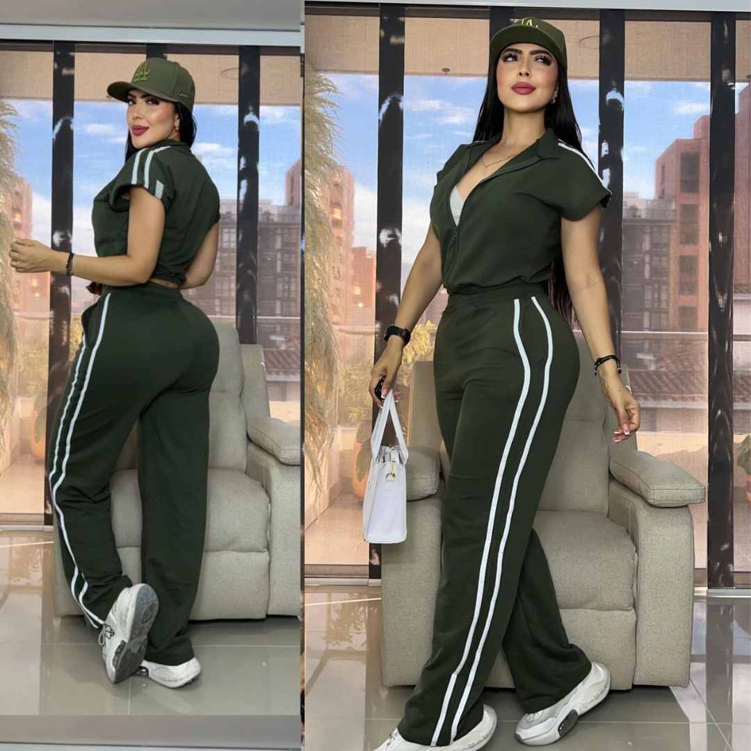 Conjunto Pantalón + Chaleco Burda Licrada👗