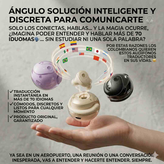 KIT Audífonos Traductores 🎧 Magnet PRO🗣( Traduce +70 IDIOMAS al instante)