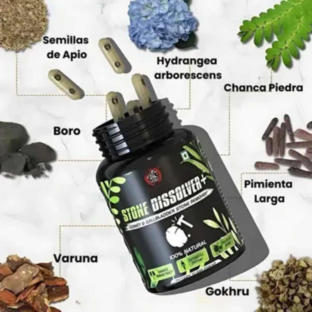 Stone Dissolver™ x 20 Cápsulas – Riñones Limpios y Sin Dolor 💧
