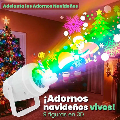 Proyector Figuras Navidenas 4 Tarjetas – Magia Luminosa Instantánea 🎄✨