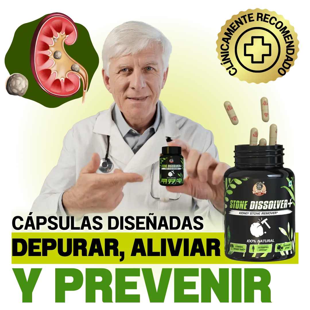 Stone Dissolver™ x 20 Cápsulas – Riñones Limpios y Sin Dolor 💧