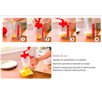 Dispensador Masa Pancakes 600ml – Desayunos perfectos sin desorden 🥞