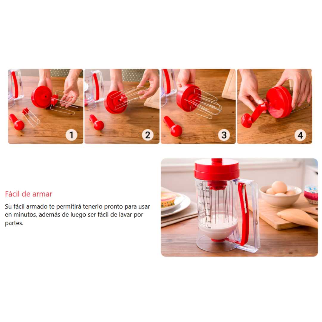 Dispensador Masa Pancakes 600ml – Desayunos perfectos sin desorden 🥞