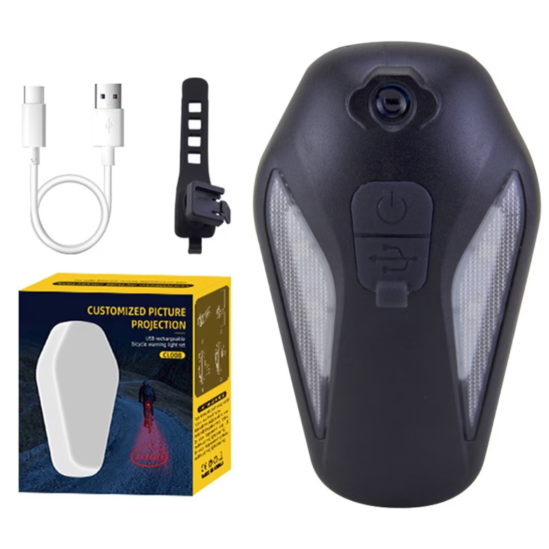 Luz Trasera Proyectora LED con 4 Modos 🚴 Estilo único · Visibilidad máxima