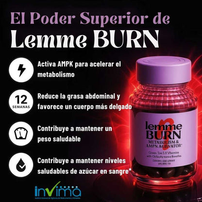 Lemme Burn x 60 Cápsulas – Activa tu metabolismo quema grasa 🔥
