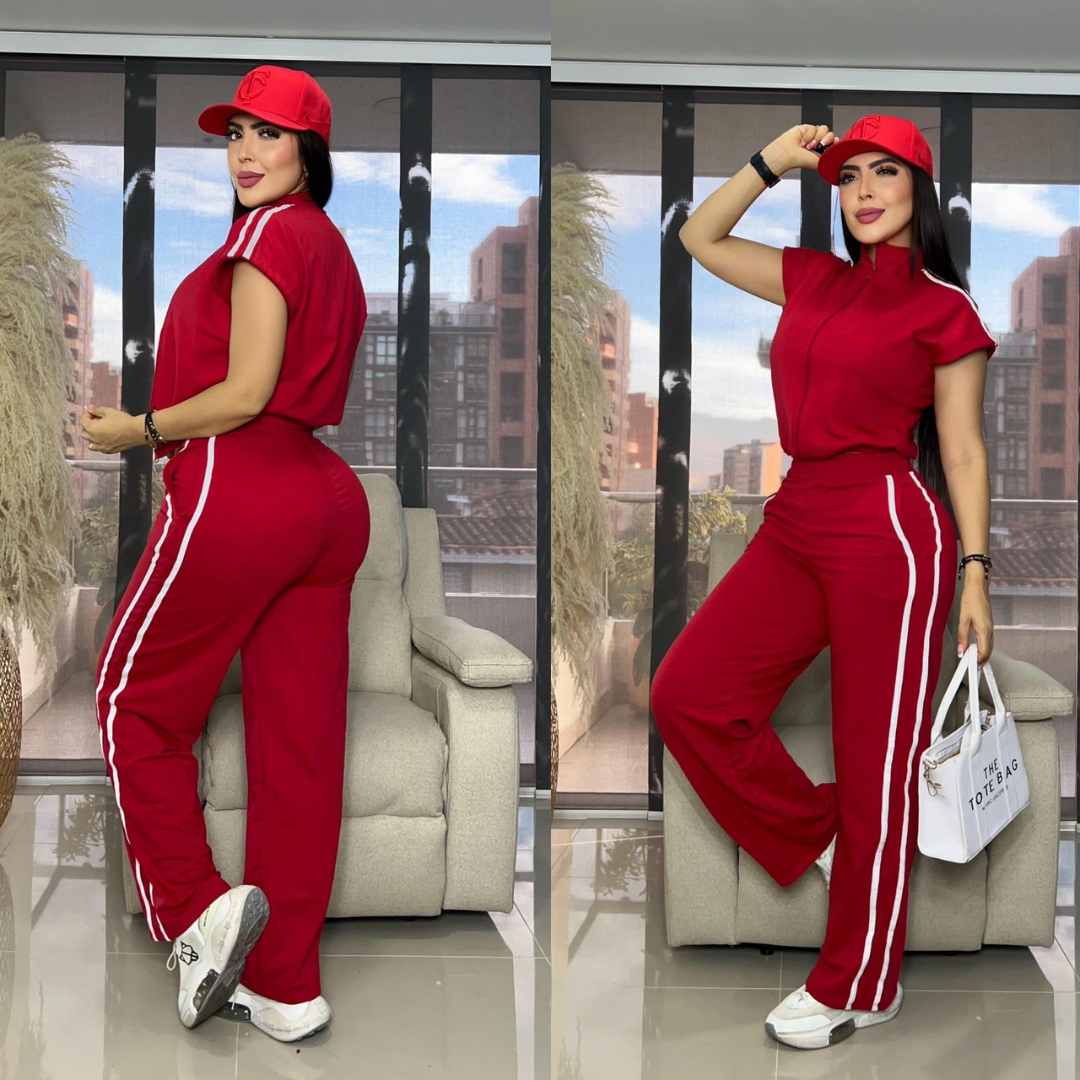 Conjunto Pantalón + Chaleco Burda Licrada👗