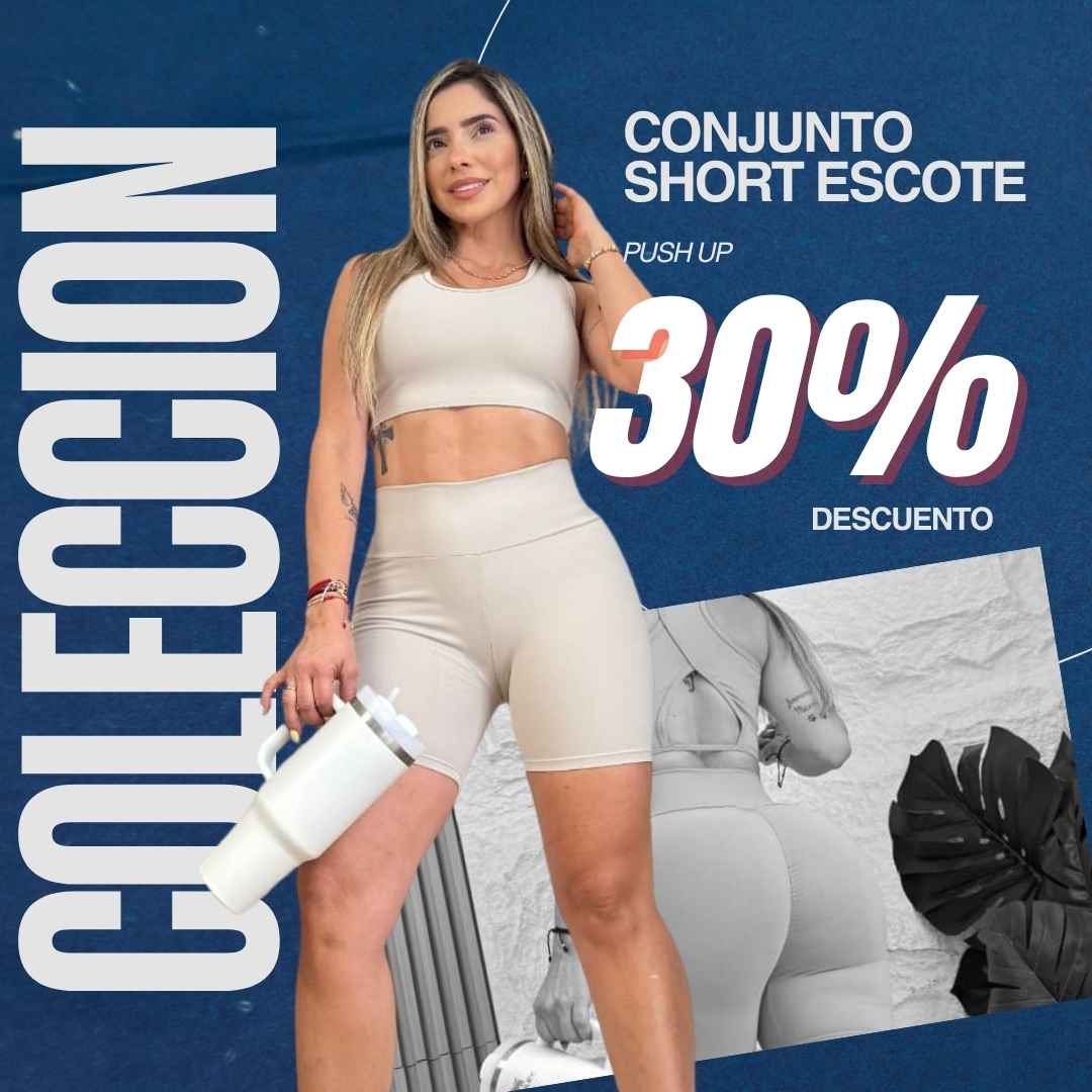 ✨ Combo Fit Pro: Short Realce + Top Push Up 🍑