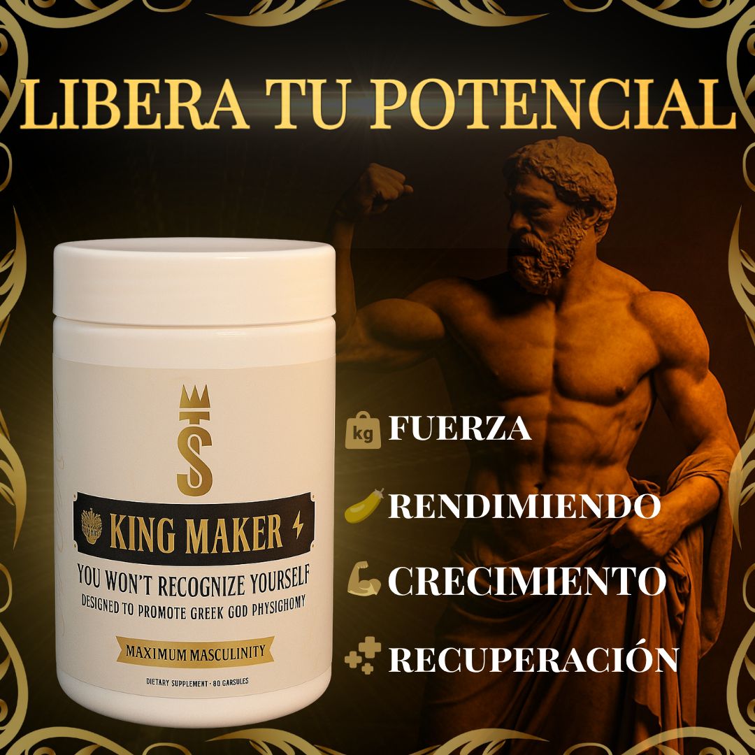 King Maker x 120 cápsulas – Tu poder masculino activado 👑