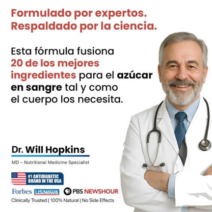 🧬Blood Sugar Complex: Ayuda a regular tu glucosa 🩸y ayuda a eliminar las bacterias del hígado