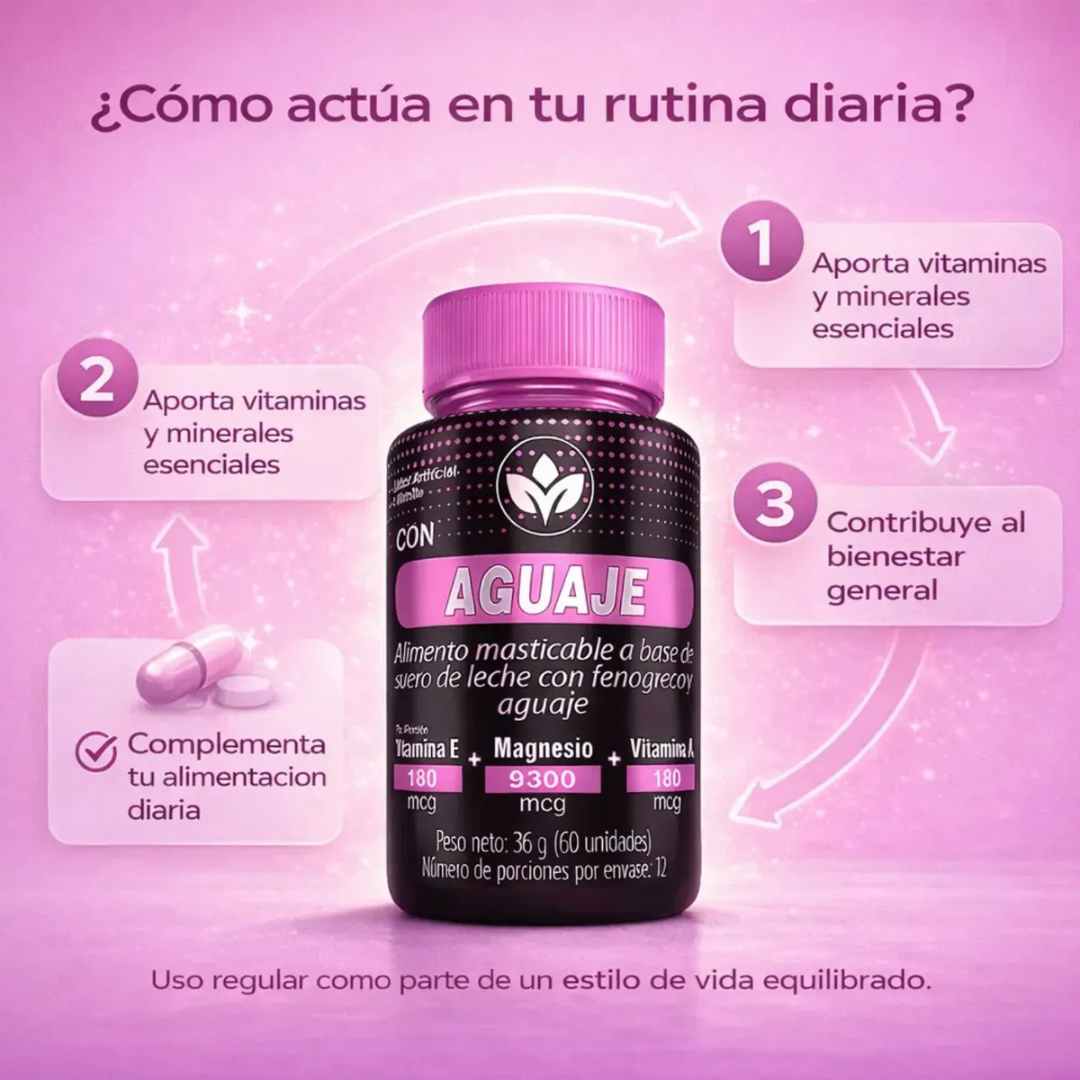 Vitalcom con Aguaje x 60 Cápsulas — Para la mujer que ya es hora de cuidarse 🌸