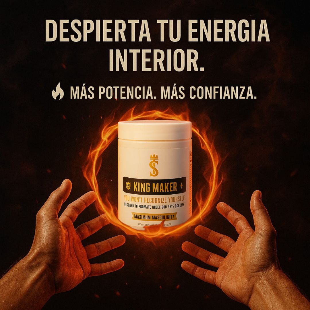 King Maker x 120 cápsulas – Tu poder masculino activado 👑