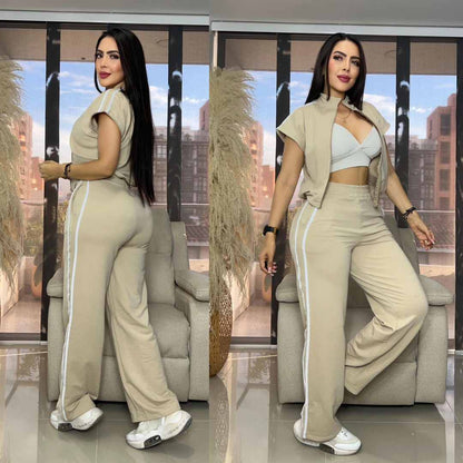 Conjunto Pantalón + Chaleco Burda Licrada👗