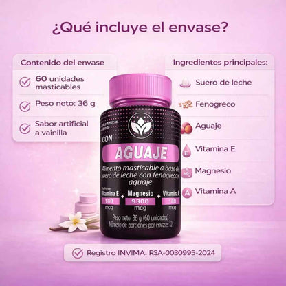 Vitalcom con Aguaje x 60 Cápsulas — Para la mujer que ya es hora de cuidarse 🌸