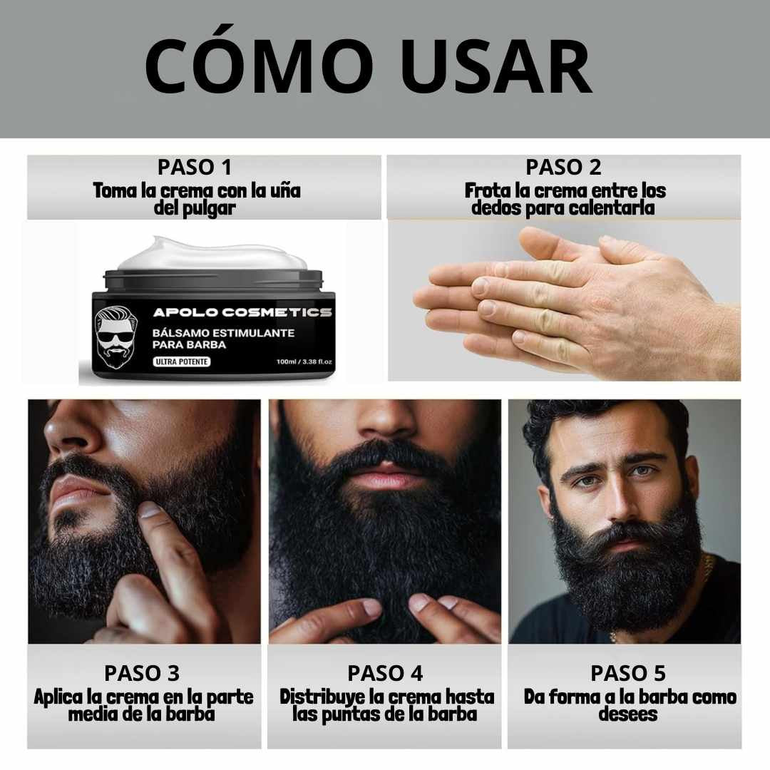 Bálsamo para Crecimiento de Barba Ultra Potente con Minoxidil 20% | 100mL
