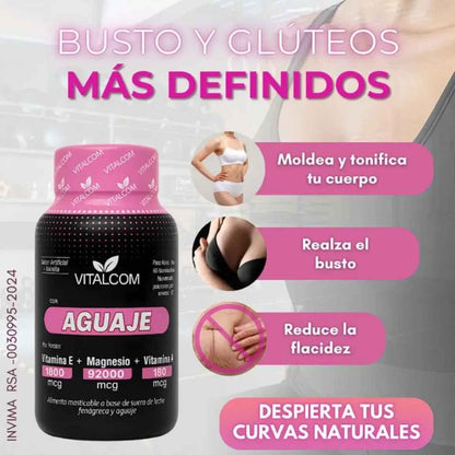Vitalcom con Aguaje x 60 Cápsulas — Para la mujer que ya es hora de cuidarse 🌸