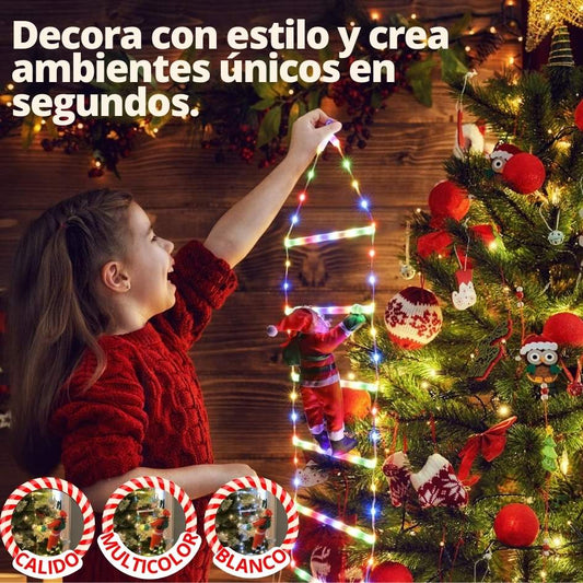 Papá Noel Escalador Iluminado™ – Magia navideña que todos admirarán 🎅