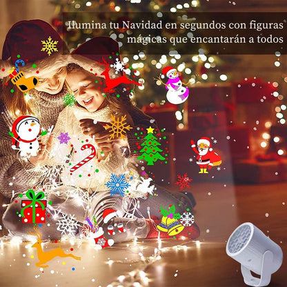 Proyector Figuras Navidenas 4 Tarjetas – Magia Luminosa Instantánea 🎄✨