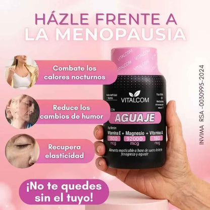 Vitalcom con Aguaje x 60 Cápsulas — Para la mujer que ya es hora de cuidarse 🌸