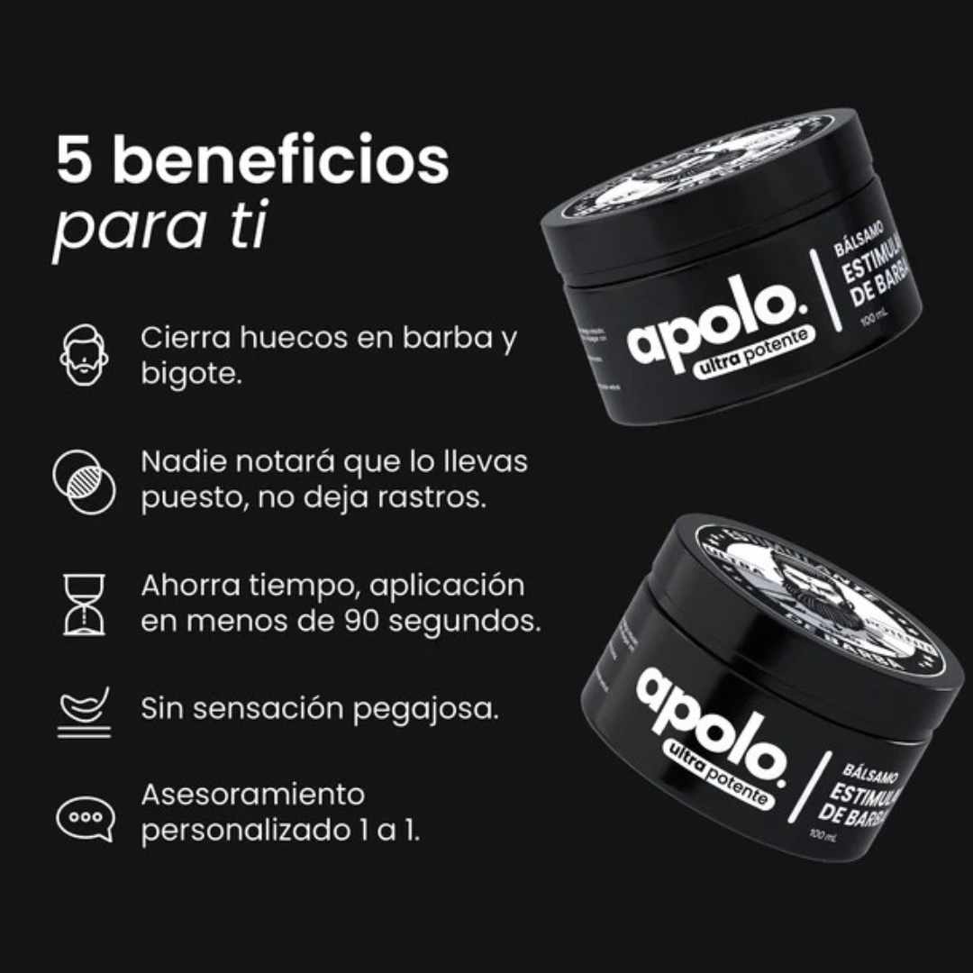 Bálsamo para Crecimiento de Barba Ultra Potente con Minoxidil 20% | 100mL