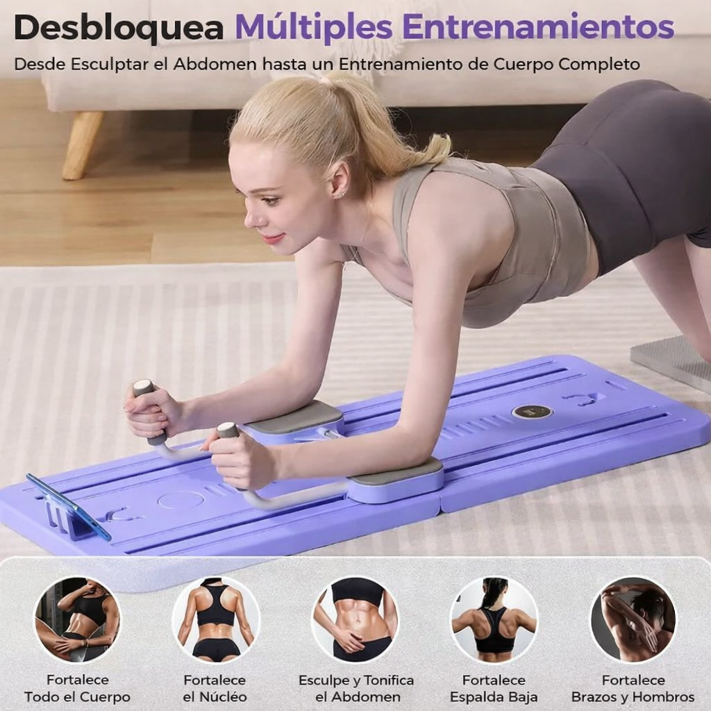 Tabla Pilates Pro™ con Bandas – Gym Completo en Casa 💜
