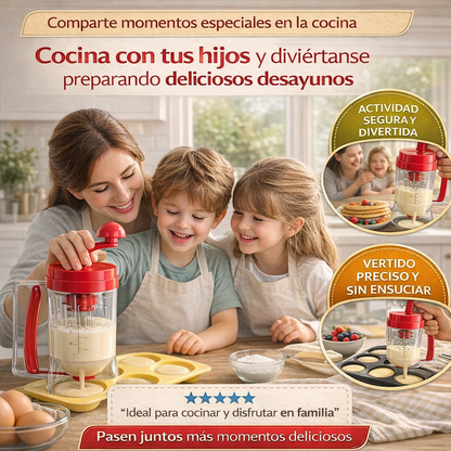 Dispensador Masa Pancakes 600ml – Desayunos perfectos sin desorden 🥞