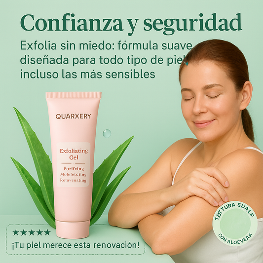 Quarxery Gel Exfoliante Aclarador 60g – Piel suave en zonas clave ✨