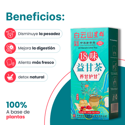 Té Jing Zhe x 30 Bolsitas – Baja Tallas, Panza Plana 🔥