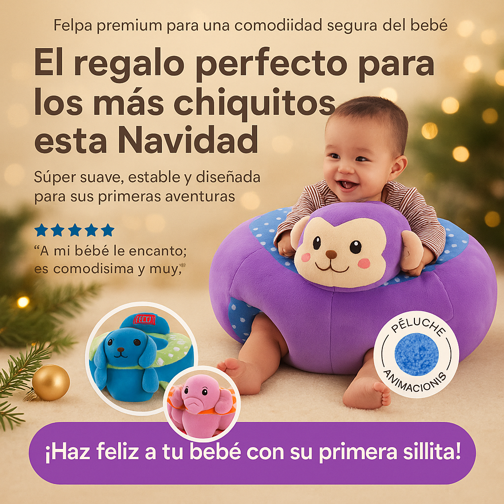 Silla Bebé de Felpa – El trono perfecto para tu príncipe 🐘